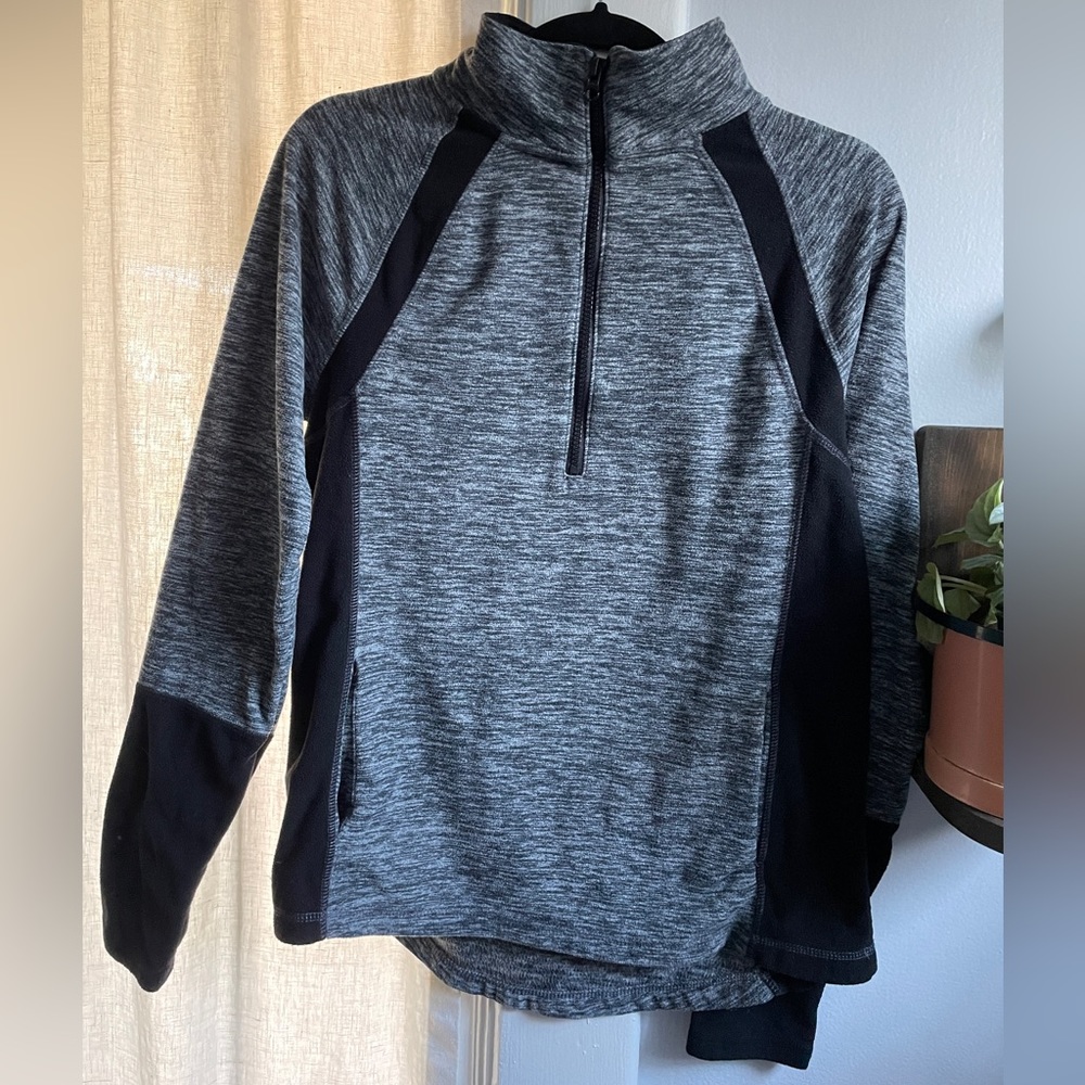 Heather gray quarter zip